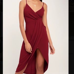Lulus Red Midi Dress